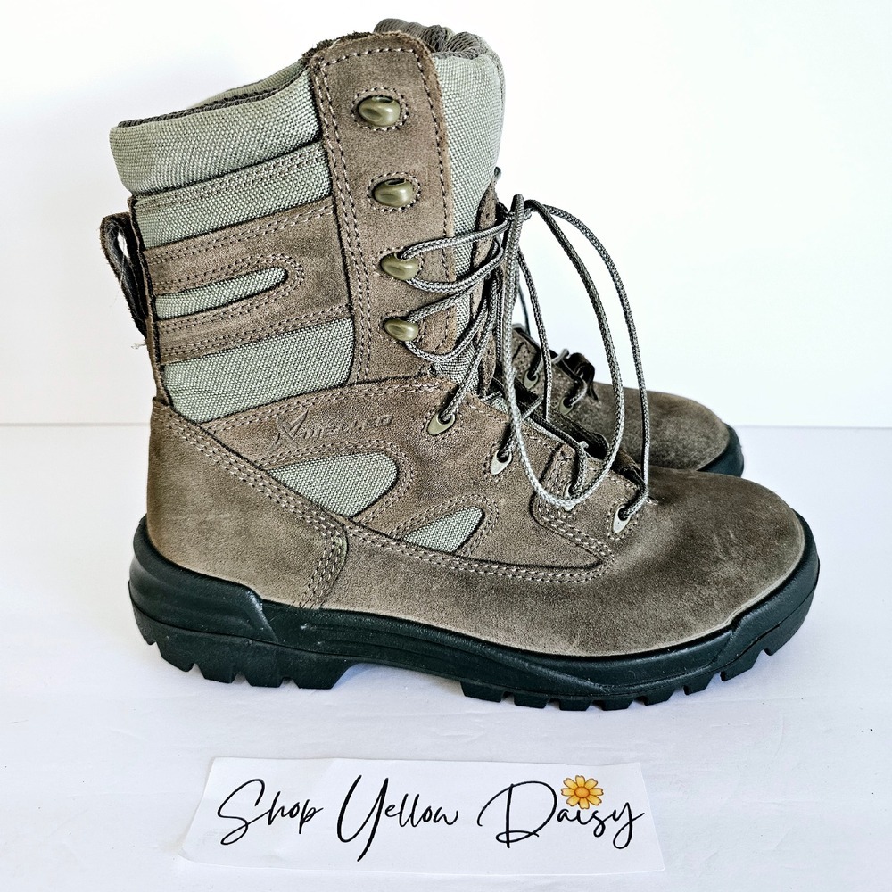 Wellco Air Force Sage Green Hot Weather Combat Boots Steel Toe Suede Sz7 Bo403.3